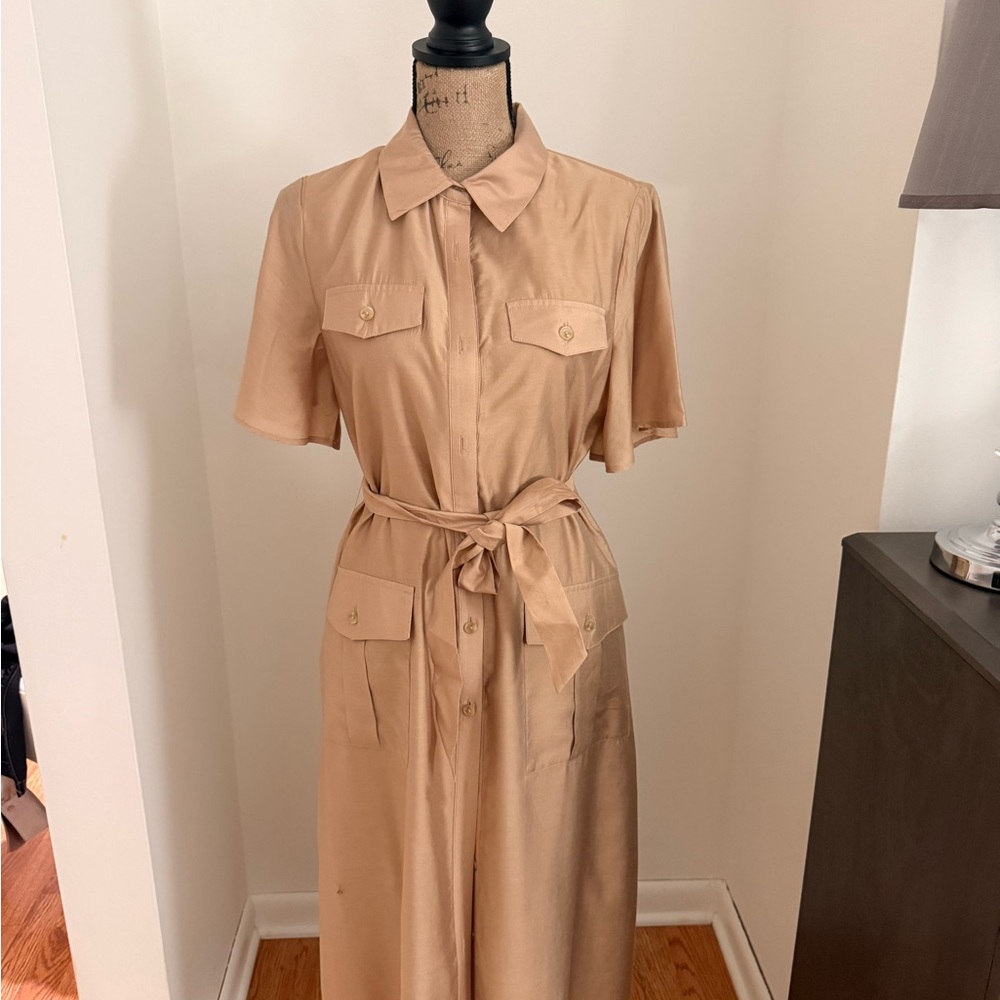 Saks Fifth Avenue‎ Tan Maxi Dress